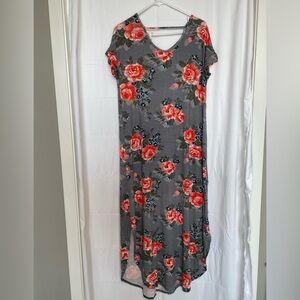Lularoe/Macy V-Neck Maxi Dress​​​​​​​​​​